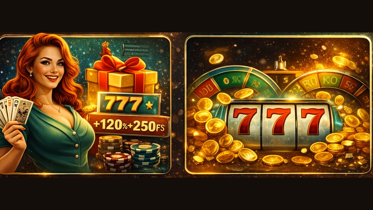 Pin Up Casino üçün xoş gəldin bonusu və free spin təkliflərini göstərən horizontal şəkil, hədiyyə qutusu, slot simvolları və bonus atmosferi ilə